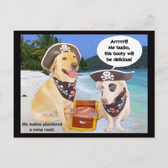 Cartão Postal Rump Roast Pirate Booty (Frente)