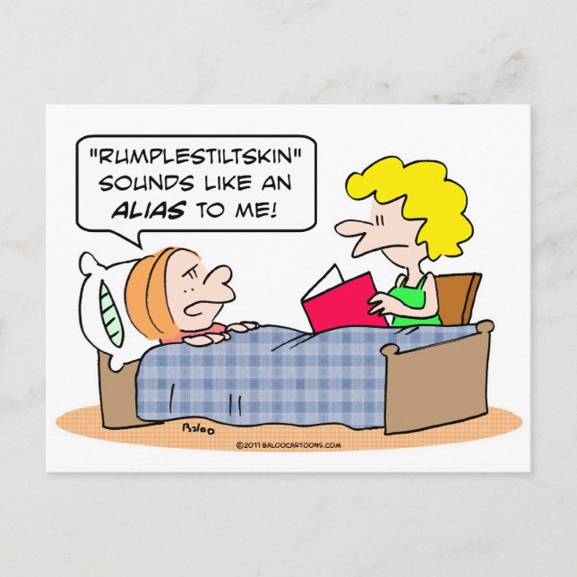 Cartão Postal rumplestiltskin soa como apelido de criança (Frente)