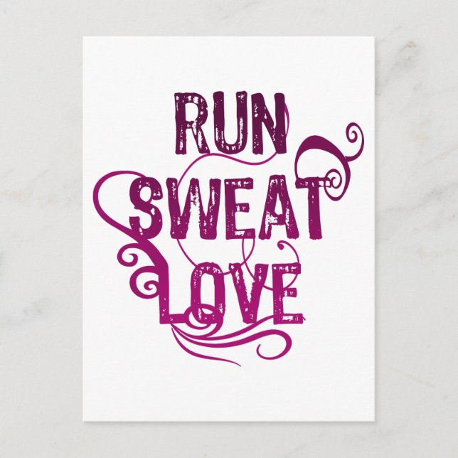 Cartão Postal Run Sweat Love (Frente)