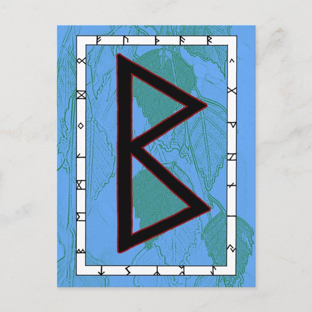 Cartão Postal Rune Berkano - Cartão-postal da Terra-Mãe (Frente)