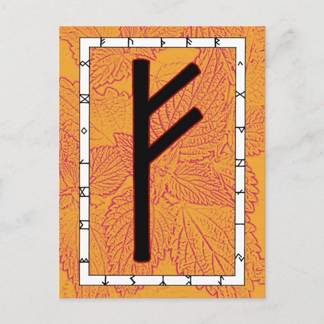 Cartão Postal Rune Fehu - Tornando-se Cartão-Postal (Frente)