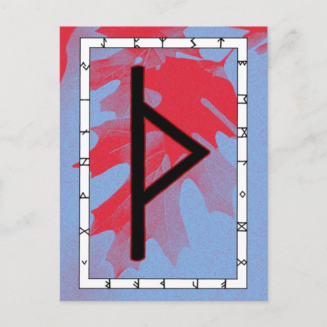 Cartão Postal Rune Thurisaz - Cartão-postal de Defesa (Frente)