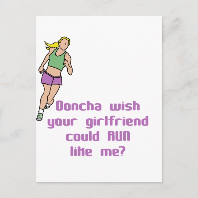 Cartão Postal RunnerChick Doncha (Frente)