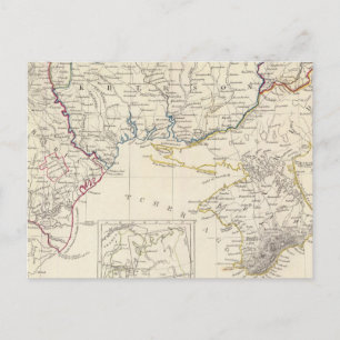 Cartão Postal Rússia na Europa Parte VIII com mapa de índice