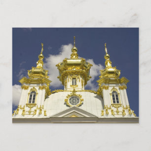Cartão Postal Rússia. Petrodvorets. Palácio Peterhof. Pedro, o 4