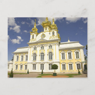 Cartão Postal Rússia. Petrodvorets. Palácio Peterhof. Peter o