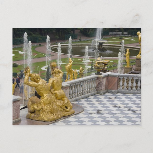 Cartão Postal Rússia, Ruas. Petersburgo, Peterhoff (também conhe (Frente)