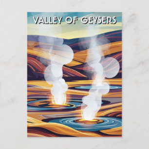 Cartão Postal Rússia Vale dos Geysers Viagem