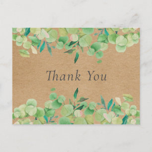 Cartão Postal Russo Kraft Eucalyptus Deixa Negócios Obrigado