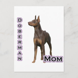 Cartão Postal Rust Doberman Mãe 4
