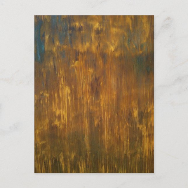 Cartão Postal Rust Textured Original Painting Postcard (Frente)