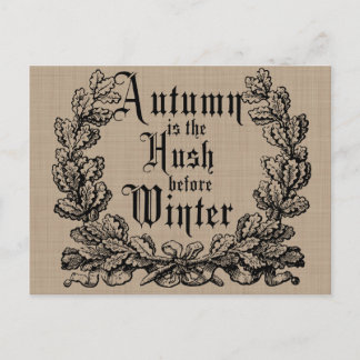 Cartão Postal Rustic Autumn Harvest Sayings