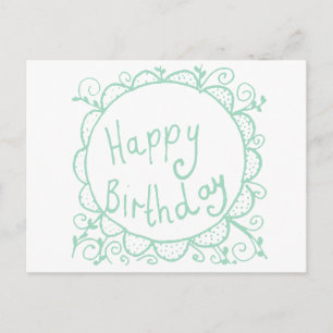 Cartão Postal Rustic Birthday