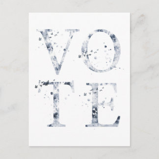 Cartão Postal Rustic Blue Vote
