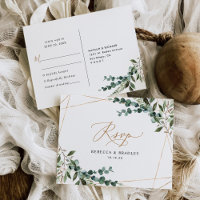 Rustic Eucalyptus Greenery Frame Weding RSVP
