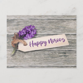 Cartão Postal Rustic Happy Noroz Hyacinth - Cartão-postal