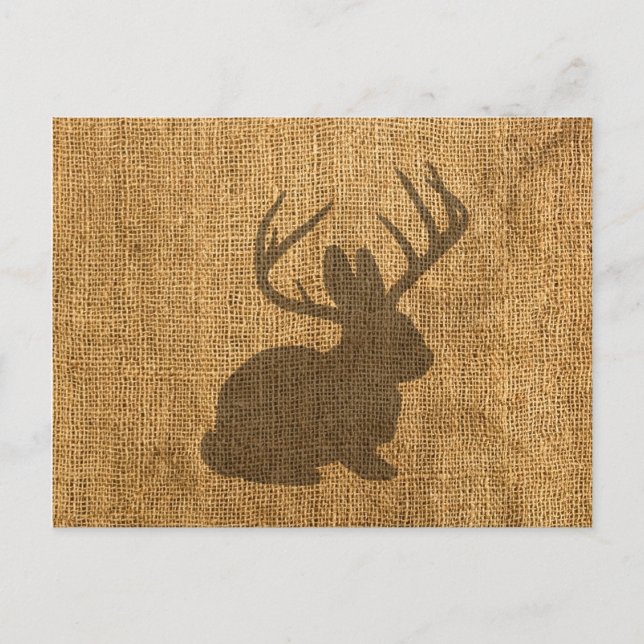Cartão Postal Rustic Jackalope (Frente)