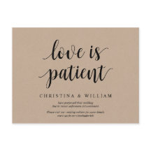 Rustic Kraft, amor é paciente, casamento adiado