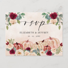 Cartão Postal Rustic Modern Pumpkins Country Fall RSVP