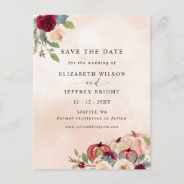 Cartão Postal Rustic Modern Pumpkins País Cai