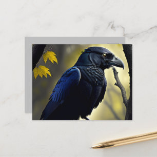 Cartão Postal Rustic Raven - Natures Guardian