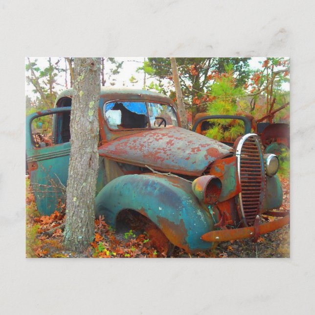 Cartão Postal Rustic Seties Junk Yard Pega Caminhão (Frente)