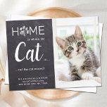 Cartão Postal Rustic Weve Moveu Novo Gato de Foto Pet de Endereç<br><div class="desc">Lar é onde o gato está... e o gato se mexeu! Deixe o seu melhor amigo anunciar sua jogada com este cartão de anúncio personalizado fotógrafo fotógrafo fotógrafo giro e engraçado em um design de slate de chalkboard rústico com impressão em pata. Personalize com sua foto favorita de gato, seus...</div>