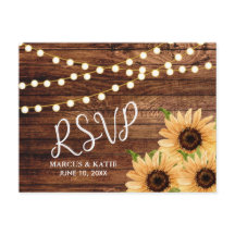 Rustic Woods e Sunflower Wedding RSVP