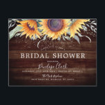 Cartão Postal Rústico Sangue de Girassol | CHÁ DE PANELA<br><div class="desc">Faça uma impressão vívida sobre seus futuros convidados com este único cartão postal de Chá de panela Rustic Sunflower Bloom,  tema do Rustic Sunflower Bloom. Todos os objetos neste design são desbloqueados e personalizáveis,  incluindo as próprias flores individuais. Com isso em mente,  divirta-se sendo criativo e fazer seu.</div>