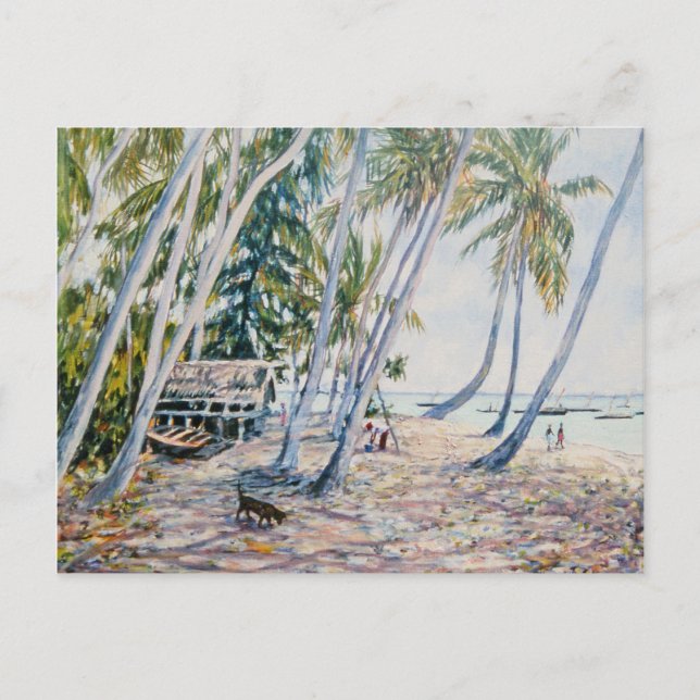 Cartão Postal Rustling Palms Zanzibar 2002 (Frente)
