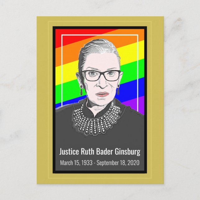 Cartão postal Ruth Bader Ginsburg (Frente)