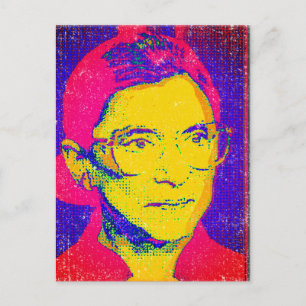 Cartão Postal Ruth Bader Ginsburg 1983, Retrato de Pop