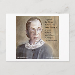 Cartão Postal Ruth Bader Ginsburg & Citação