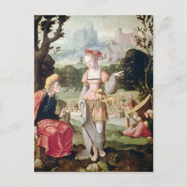 Cartão Postal Ruth e Naomi no campo de Boaz, c.1530-40 (Frente)