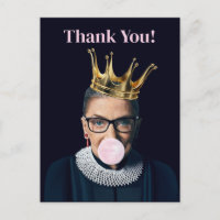 Ruth Ginsburg coroa rosa chiclete Obrigado!