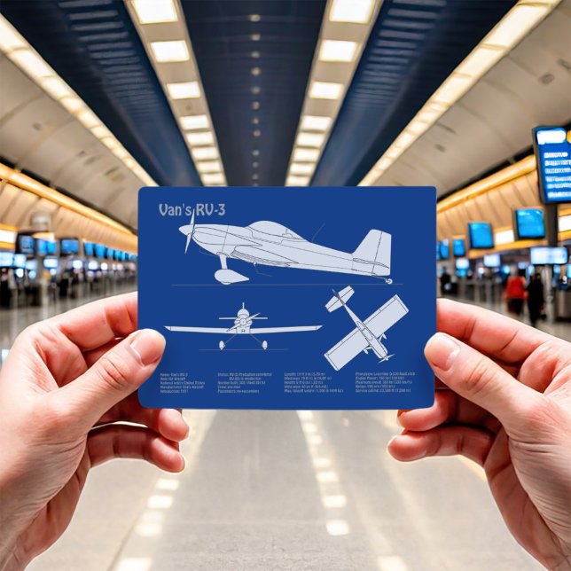 Cartão Postal RV-3 de Van - Planos de Impressão de Avião ABD (Criador carregado)