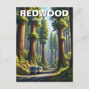 Cartão Postal RV no Parque Nacional Redwood