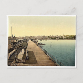 Cartão Postal Ryde, do píer, Ilha de Wight, Inglaterra rara Foto
