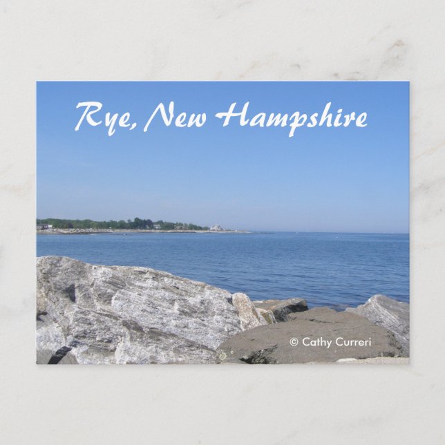 Cartão Postal Rye, New Hampshire Postcard (Frente)