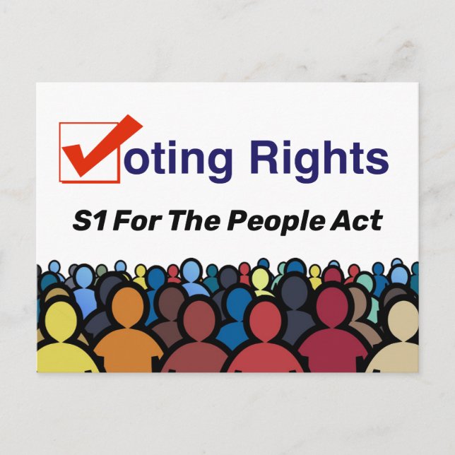 Cartão Postal S1 Direitos De Voto Para A Lei Pessoas (Frente)