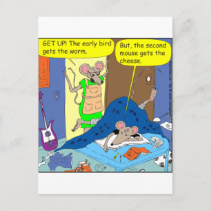 Cartão Postal s4 O segundo rato recebe o desenho animado de quei