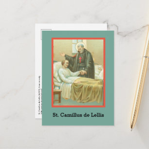 Cartão Postal S. Camilo confortando um inválido (M 021)