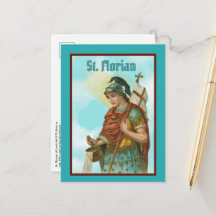 Cartão Postal S. Floriano com Balde (Céus Limpos; M 019) Pós-c