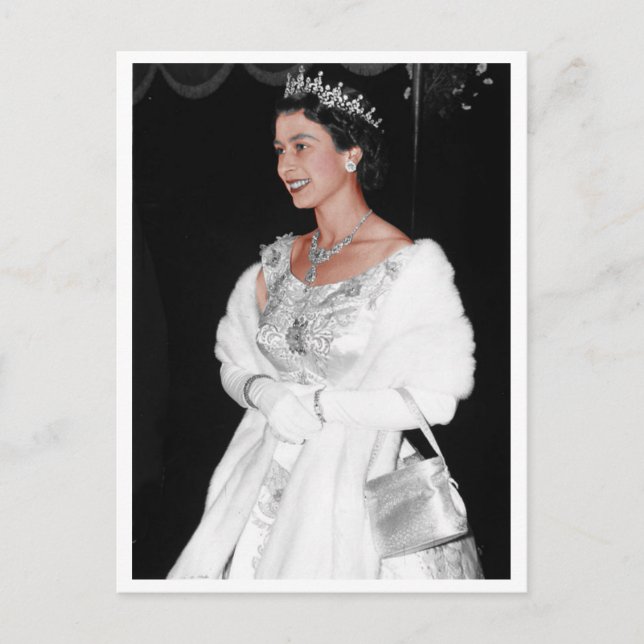 Cartão Postal S. M. Elizabeth II, Rainha (Frente)