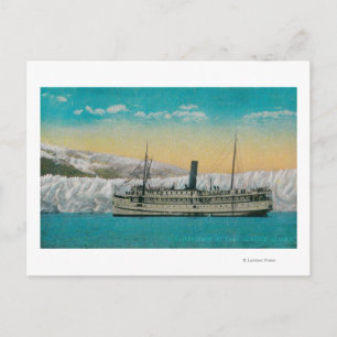 Cartão Postal S.S. Jefferson no Taku Glacier, Alasca