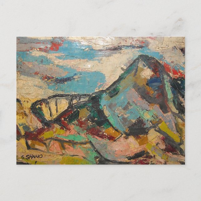 Cartão Postal S Shano Color Mountain (Frente)