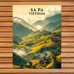 Cartão Postal Sa Pa Viagem Arroz Terraços Montanha