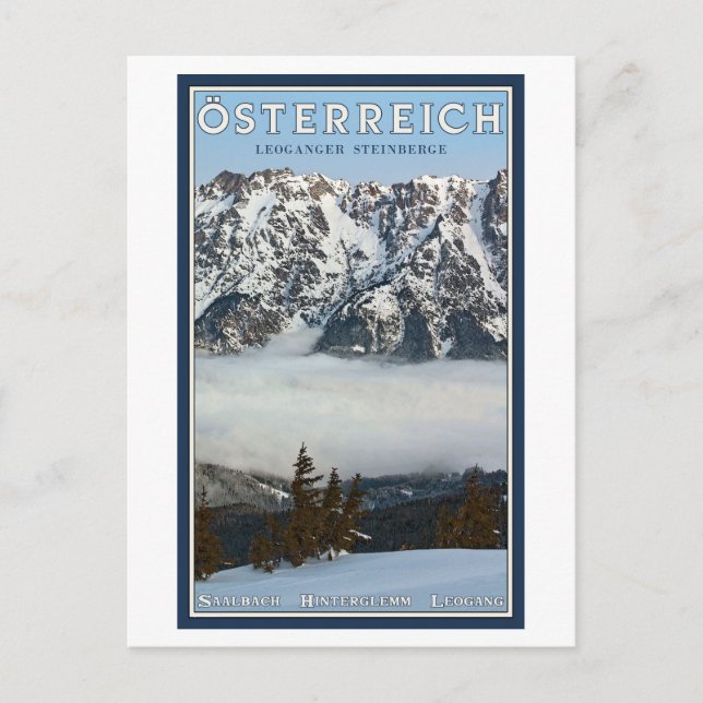 Cartão Postal Saalbach - Valley Fog (Frente)