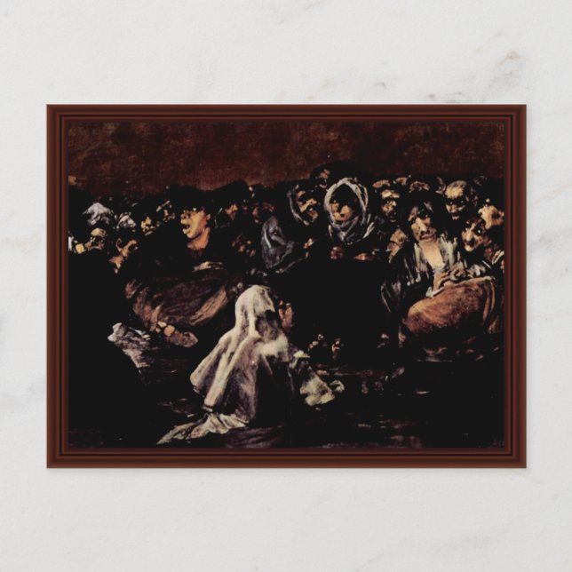 Cartão Postal Sabá De Bruxas, Por Francisco De Goya (Frente)