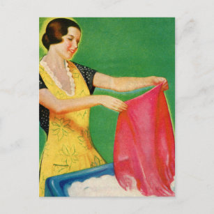 Cartão Postal Sabão de Lavagem de Vintage